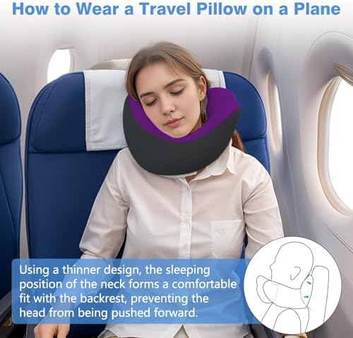 Jiaao Travel Neck Pillow with Eye Mask and Earplugs