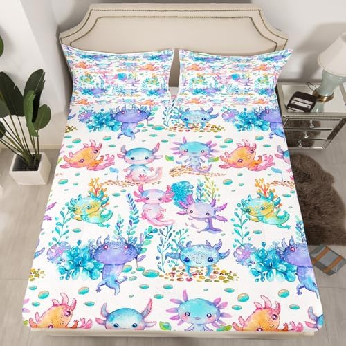 Castle Fairy Axolotl Sheet Set Twin Size Deep Pocket