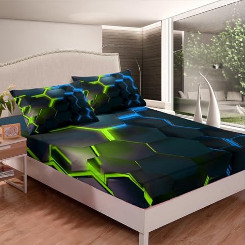 Castle Fairy 3D Honeycomb Sheet Set with Neon Lights