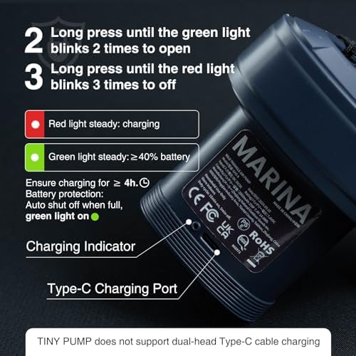 BLACK ORCA Portable Air Pump for Inflatables 6kPa