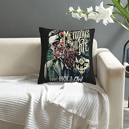 AMIOUDR Memphis Rock May Fire Band 18x18 Throw Pillow Cover