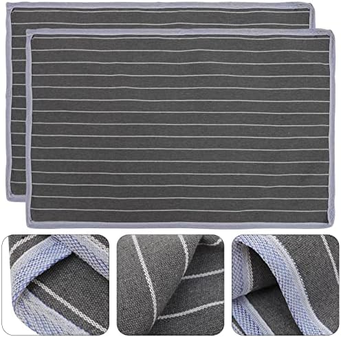 ULTECHNOVO 2Pcs Skid Pillow Towel Breathable Cover Striped Design
