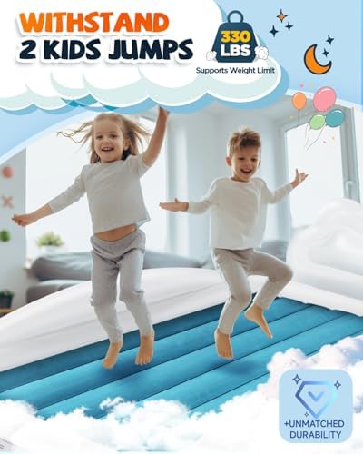 CHERIMOR Toddler Air Mattress with Electric Pump Safety Sides Carry Bag
