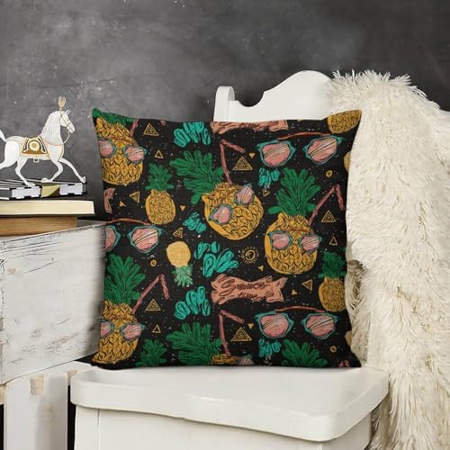 JOJOART Cute Pineapple Throw Pillow Covers Set of 2