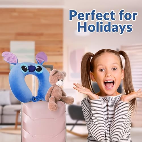Disney Stitch Travel Pillow - Blue Design 1