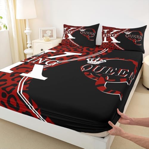 Manfei King and Queen Microfiber Sheet Set with Fur Patchwork