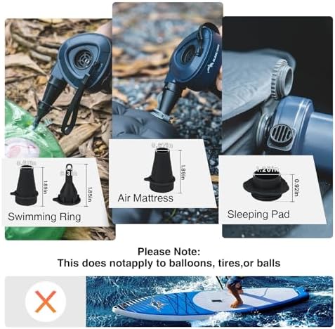 BLACK ORCA Portable Air Pump for Inflatables 6kPa