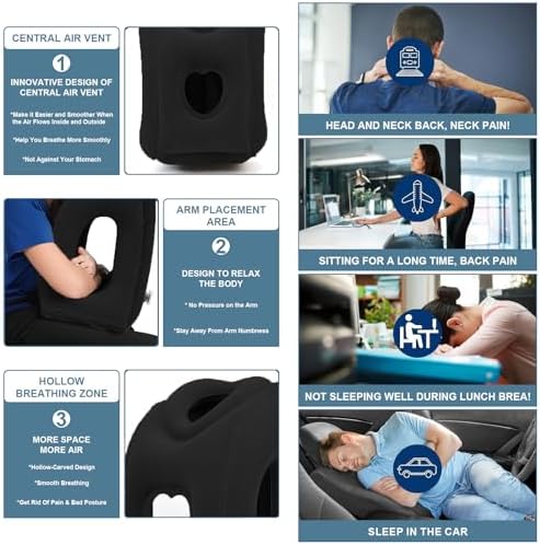 Kimiandy Upgraded Inflatable Travel Pillow for Neck Support
