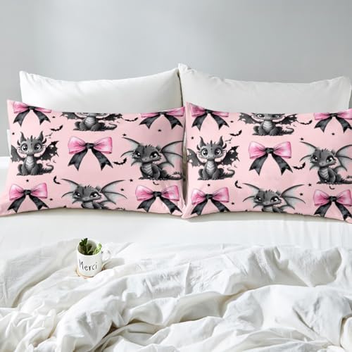 Manfei Little Dragon Fitted Sheet Set Queen Size