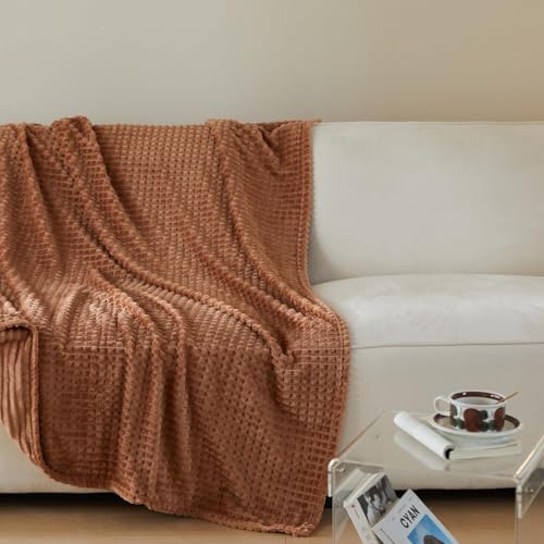 SimpleOpulence Macchiato Brown Throw Blanket 50x70 Inches