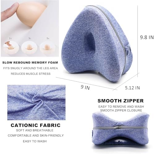 2025 Hip Alignment Pillow for Side Sleepers with Adjustable Strap
