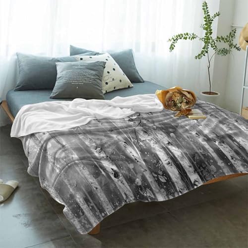 Forest Fleece Throw Blanket - Soft Cozy Reversible 30x40 Inches