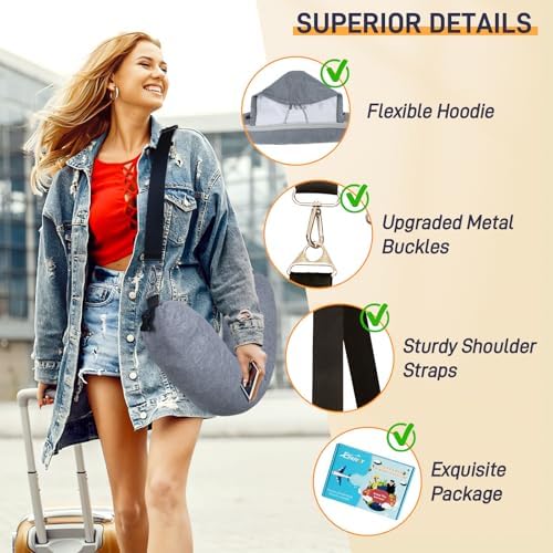 EZ4UVOY Stuffable Hood Pillow for Travel