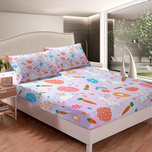 Castle Fairy Cute Rabbit Fitted Sheet Set