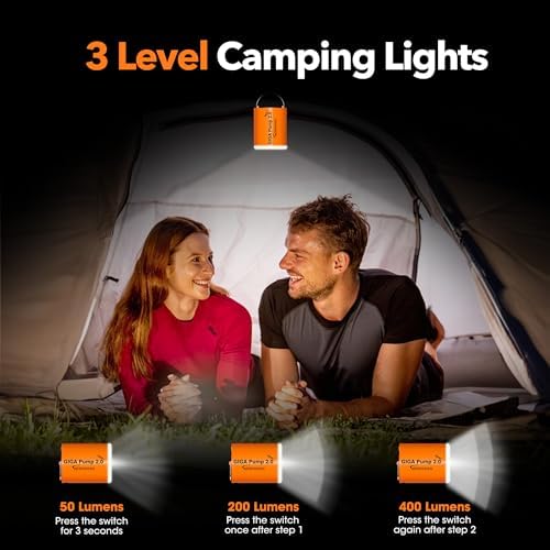 GIGA PUMP 20 Rechargeable Air Pump with Lantern and 5 Nozzles