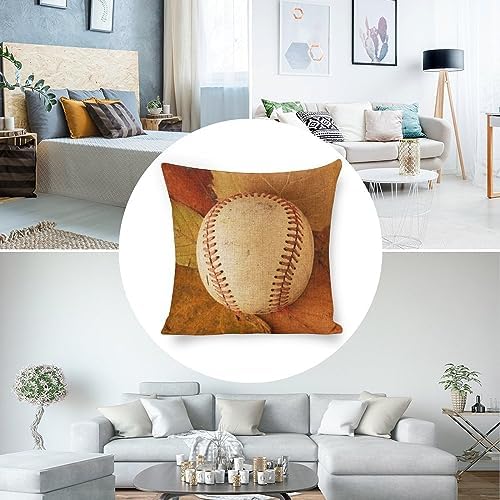 JOJOART Maple Leaves Throw Pillow Covers Set of 2 18x18 Linen