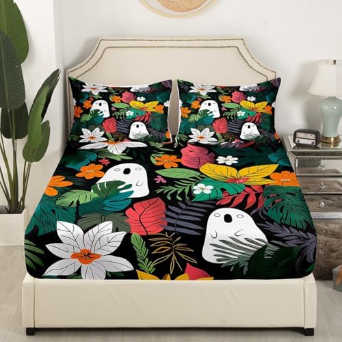 Manfei Cute Ghost Sheet Set Queen Size