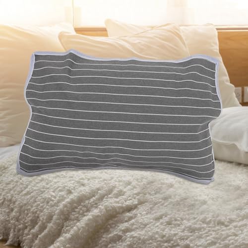ULTECHNOVO 2Pcs Skid Pillow Towel Breathable Cover Striped Design