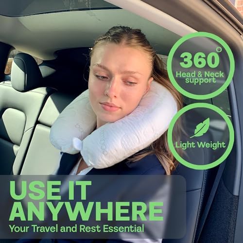 Sacred Thread Bamboo Rayon Cooling Travel Neck Pillow