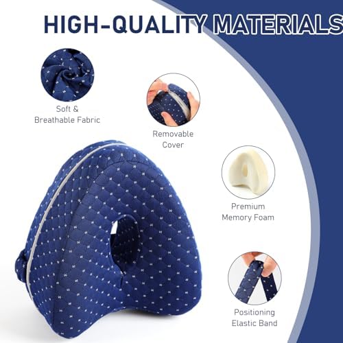 Ergonomic Side Sleeper Leg Pillow for Hip Knee Support Grey