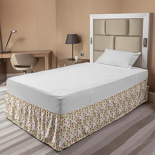 Ambesonne Autumn Bed Skirt with Acorns Print