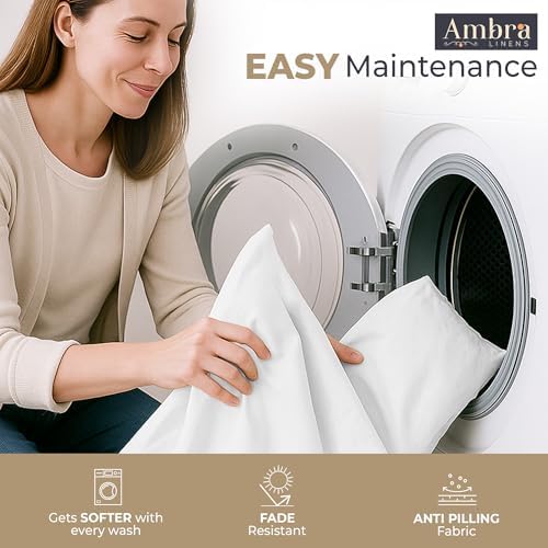 Ambra Linens Ultra Soft Pillow Protectors Set of 2