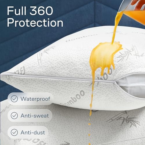 Niagara Sleep Solution Bamboo Pillow Protector - 20x26 Inches Waterproof Viscose