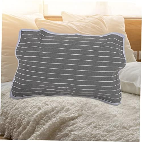 KICHOUSE 2pcs Anti-Skid Breathable Pillow Protector with Gray Stripes