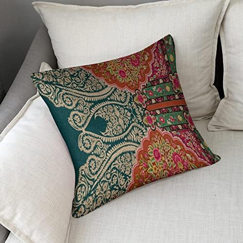 JOJOART Ethnic Textile Embroidery Throw Pillow Covers Set of 2
