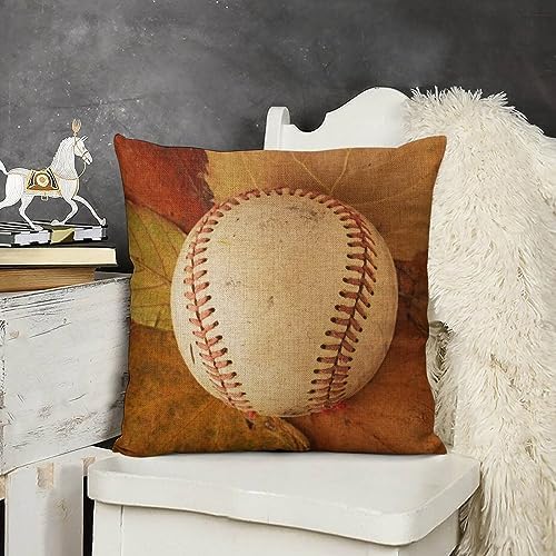 JOJOART Maple Leaves Throw Pillow Covers Set of 2 18x18 Linen