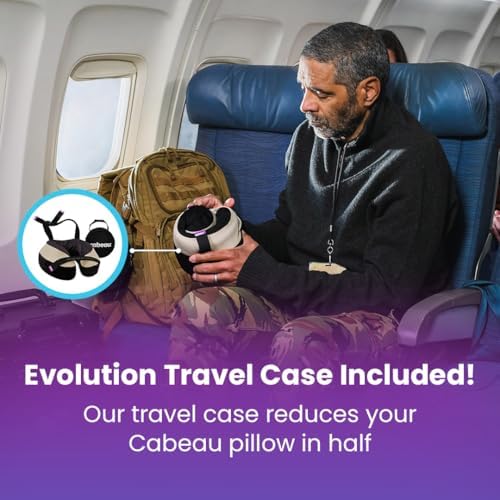 Cabeau Travel Neck Pillow for Airplanes Supportive 360 Design