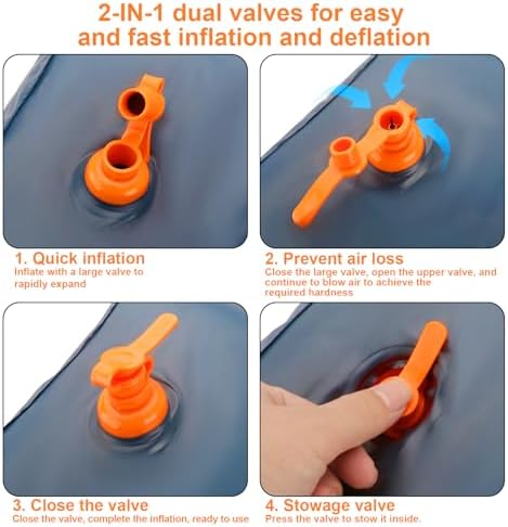 Miruchertter Inflatable Foot Rest for Travel and Home
