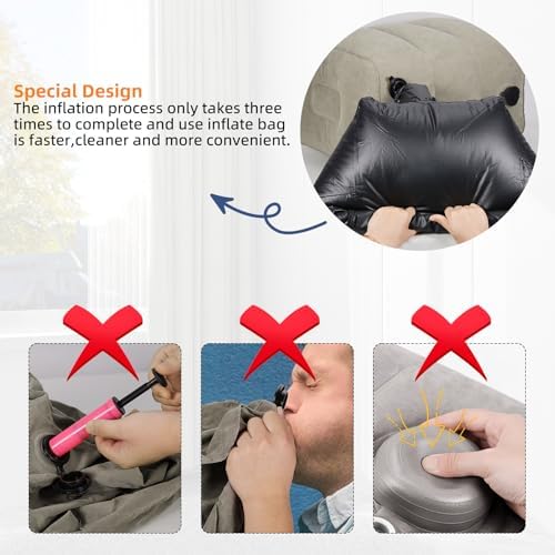 PNEUICALLY Inflatable Foot Rest Pillow for Travel