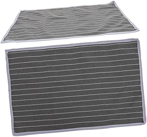 2PCS Non-Skid Pillow Covers with Grey Striped Design