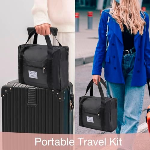 Nerien Black Travel Pillow Blanket Set