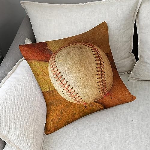 JOJOART Maple Leaves Throw Pillow Covers Set of 2 18x18 Linen