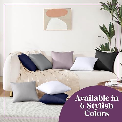 Circles Home Cotton Pillow Protector Light Grey 22x22 2 Pack