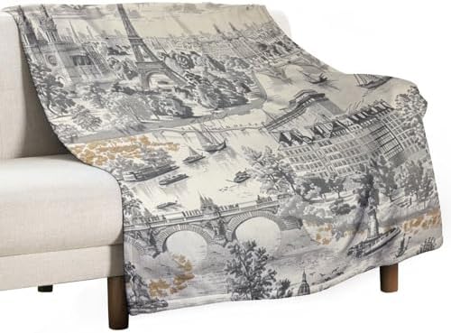 HDESDIS Abstract City Flannel Throw Blanket 40x50 Inch