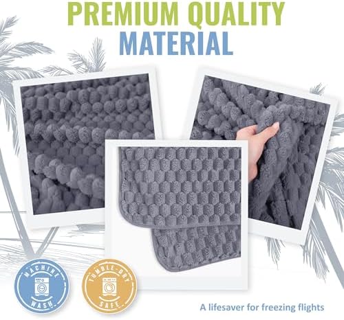 BOACAY Packable Travel Blanket with Pillow and Case