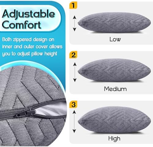 Memory Foam Travel Pillow for Camping and Airplane