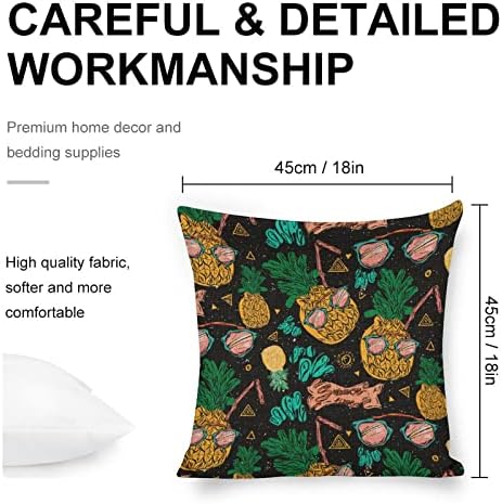 JOJOART Cute Pineapple Throw Pillow Covers Set of 2