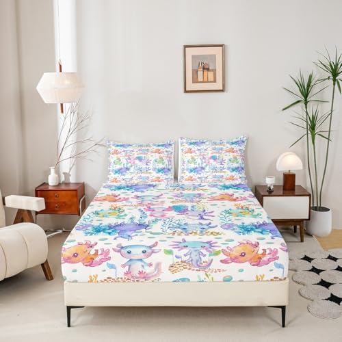 Castle Fairy Axolotl Sheet Set Twin Size Deep Pocket