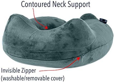 AirComfy Inflatable Travel Pillow - Daydreamer Grey