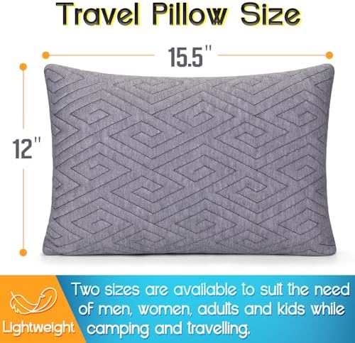 Memory Foam Travel Pillow for Camping and Airplane