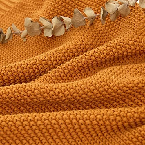 Longhui Bedding Burnt Orange Cotton Throw Blanket
